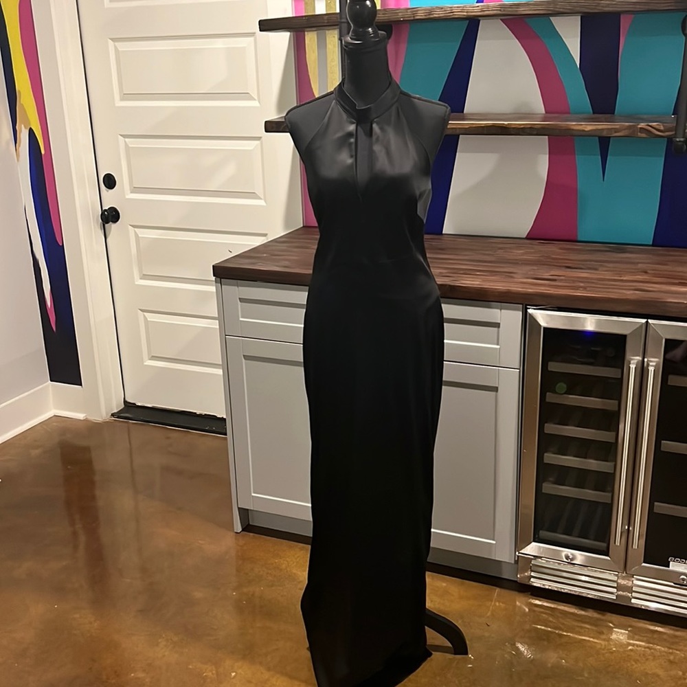 Adriana Papel size 8 floor length black gown